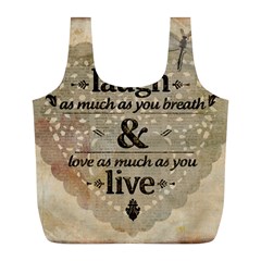 Motivational Calligraphy Grunge Full Print Recycle Bags (l)  by Sapixe