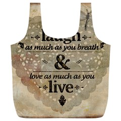 Motivational Calligraphy Grunge Full Print Recycle Bags (l)  by Sapixe