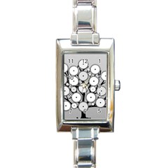 Gears Tree Structure Networks Rectangle Italian Charm Watch