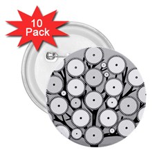 Gears Tree Structure Networks 2.25  Buttons (10 pack) 