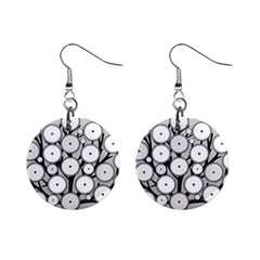 Gears Tree Structure Networks Mini Button Earrings