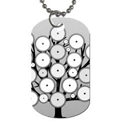 Gears Tree Structure Networks Dog Tag (two Sides) by Sapixe