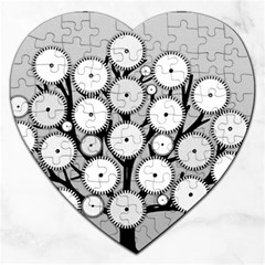 Gears Tree Structure Networks Jigsaw Puzzle (Heart)