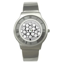 Gears Tree Structure Networks Stainless Steel Watch