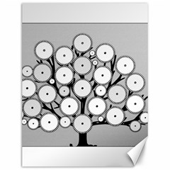 Gears Tree Structure Networks Canvas 12  x 16  