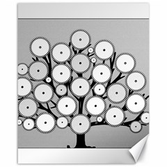 Gears Tree Structure Networks Canvas 16  x 20  