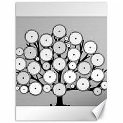 Gears Tree Structure Networks Canvas 18  X 24   by Sapixe