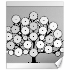 Gears Tree Structure Networks Canvas 20  x 24  