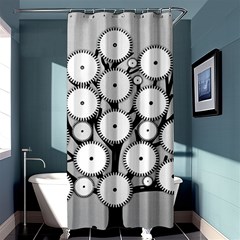 Gears Tree Structure Networks Shower Curtain 36  x 72  (Stall) 