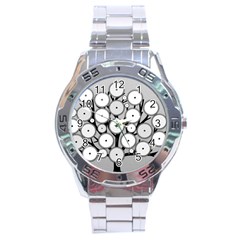 Gears Tree Structure Networks Stainless Steel Analogue Watch