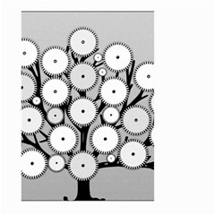 Gears Tree Structure Networks Large Garden Flag (Two Sides)