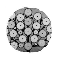 Gears Tree Structure Networks Standard 15  Premium Round Cushions by Sapixe