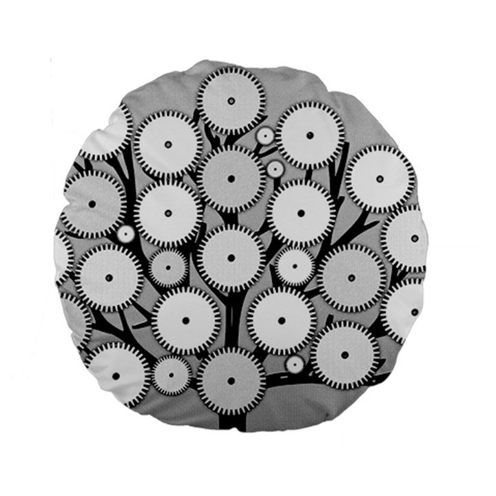 Gears Tree Structure Networks Standard 15  Premium Round Cushions