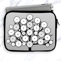 Gears Tree Structure Networks Apple iPad 2/3/4 Zipper Cases