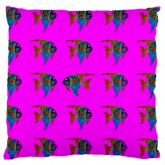 Opposite Way Fish Swimming Standard Flano Cushion Case (one Side) by Sapixe