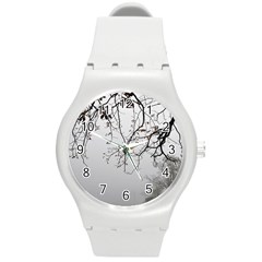 Tree Nature Landscape Round Plastic Sport Watch (m) by Sapixe