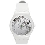 Tree Nature Landscape Round Plastic Sport Watch (M) Front