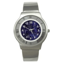 Networks Internet Social Stainless Steel Watch by Sapixe