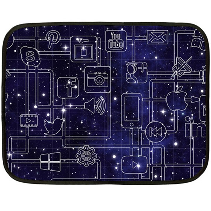 Networks Internet Social Fleece Blanket (Mini)