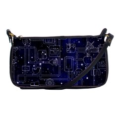 Networks Internet Social Shoulder Clutch Bags by Sapixe