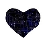 Networks Internet Social Standard 16  Premium Heart Shape Cushions Front