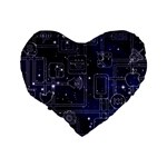 Networks Internet Social Standard 16  Premium Heart Shape Cushions Back