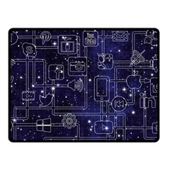 Networks Internet Social Double Sided Fleece Blanket (small)  by Sapixe