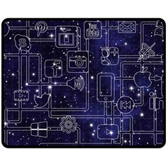 Networks Internet Social Double Sided Fleece Blanket (medium)  by Sapixe