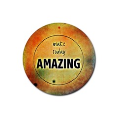 Beautiful Day Cheerful Munter Rubber Coaster (round)  by Sapixe