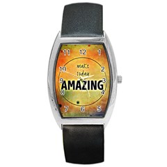 Beautiful Day Cheerful Munter Barrel Style Metal Watch by Sapixe