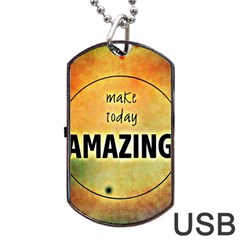 Beautiful Day Cheerful Munter Dog Tag Usb Flash (one Side) by Sapixe