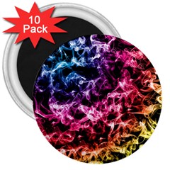 Smoke Colors Soul Black Blue 3  Magnets (10 Pack)  by Sapixe