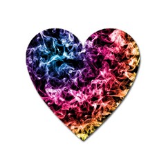 Smoke Colors Soul Black Blue Heart Magnet by Sapixe