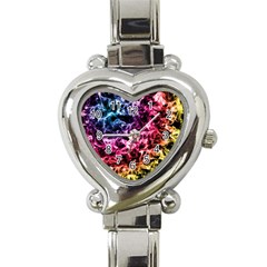 Smoke Colors Soul Black Blue Heart Italian Charm Watch by Sapixe