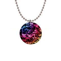 Smoke Colors Soul Black Blue Button Necklaces by Sapixe