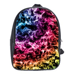 Smoke Colors Soul Black Blue School Bag (large) by Sapixe