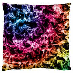 Smoke Colors Soul Black Blue Large Flano Cushion Case (one Side) by Sapixe