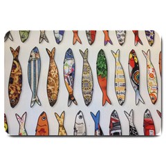 Fish Sardines Motive Pattern Large Doormat  by Sapixe