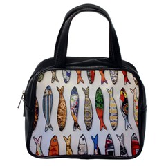 Fish Sardines Motive Pattern Classic Handbags (one Side) by Sapixe