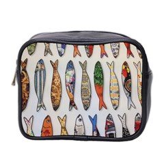 Fish Sardines Motive Pattern Mini Toiletries Bag 2-side by Sapixe