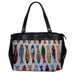 Fish Sardines Motive Pattern Office Handbags by Sapixe