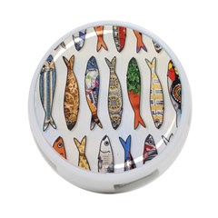 Fish Sardines Motive Pattern 4-port Usb Hub (two Sides)  by Sapixe