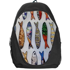 Fish Sardines Motive Pattern Backpack Bag by Sapixe