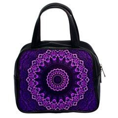 Mandala Purple Mandalas Balance Classic Handbags (2 Sides) by Sapixe