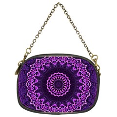 Mandala Purple Mandalas Balance Chain Purses (one Side)  by Sapixe