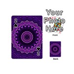 Mandala Purple Mandalas Balance Playing Cards 54 (Mini)  Front - Spade2