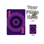 Mandala Purple Mandalas Balance Playing Cards 54 (Mini)  Front - Heart3