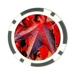 Wine Partner Wild Vine Leaves Plant Poker Chip Card Guard by Sapixe