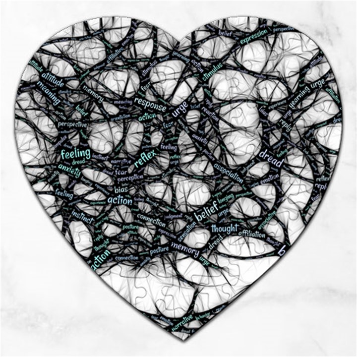 Mindset Neuroscience Thoughts Jigsaw Puzzle (Heart)