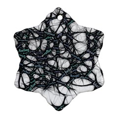 Mindset Neuroscience Thoughts Ornament (snowflake) by Sapixe